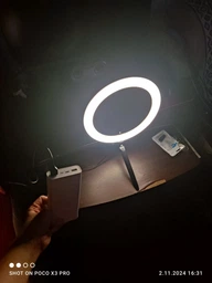 Светильник кольцевой EUROLAMP LED 15W 2700-6500K контроллер + держатель для телефона (LED-RL-15W(black)) фото от покупателей 1