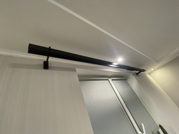 Карниз Quadrum Square line Заглушка 120 см подвійний чорний матовий (тримач 14-17 см) порошкове покриття фото від покупців 2