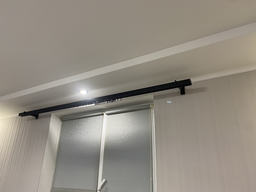 Карниз Quadrum Square line Заглушка 120 см подвійний чорний матовий (тримач 14-17 см) порошкове покриття фото від покупців 4
