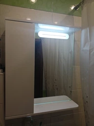Шкаф-зеркало с LED подсветкой ШК5 дверь слева