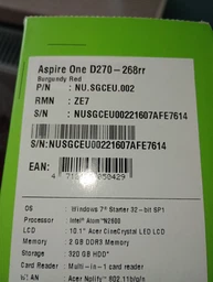 Акумулятор для ноутбука Acer AL10A31 Aspire One D255 11.1V Black 5200mAh OEM