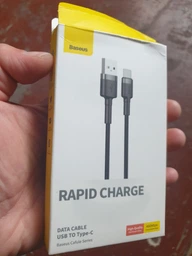 Кабель USB to Type-C Baseus Cafule QC3.0 3A 1m, чёрный (CATKLF-BG1)