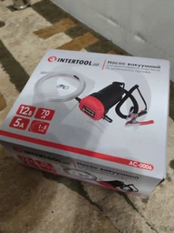 Насос вакуумный 12В для откачки масла и дизельного топлива INTERTOOL AC-0006