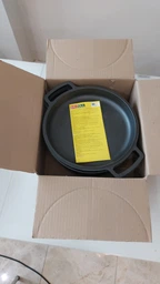Каструля чавунна Brizoll Casserole 4 л з чавунною кришкою-сковородою чорна (91-90-P-4L-2) фото від покупців 6