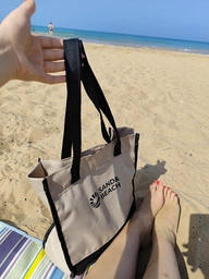 Пляжная сумка Sand&Beach Бежевый (сумка для песочницы с сетчатым дном (9122214) фото от покупателей 3