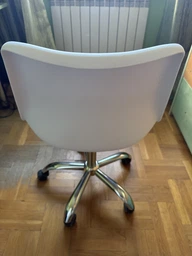 Офісне комп'ютерне крісло Hommex Kantri White / Blue (арт. H-231 W / BL MR) на колесах хром фото от покупателей 16
