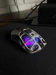 Геймерська акумуляторна, бездротова (Bluetooth + 2,4G), миша GravaStar M1 Pro, magnesium alloy body, PAW3395 ,RGB, Pink (GRAVASTARM1PRO_PNK) фото від покупців 1