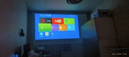 Экран для проектора ALR светоотражающий белый 100 " дюймов 16:9 настенный домашний PVC White Grid односторонний В комплекте крепление для стены фото от покупателей 1