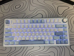 Клавиатура беспроводная AULA F75 Gray switch голубая фото от покупателей 1