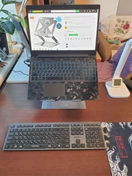 Охлаждающая подставка для ноутбука OfficePro LS121G Aluminum alloy Gray фото от покупателей 15