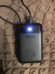 Батарея мобильная универсальная зарядная павербанк Brevia 10000mAh 22.5W Type-C+Lightning Li-Pol, LCD TR_45122