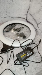 Светодиодная кольцевая LED лампа 14“ 36 см 36 W со штативом 220 см для профессиональной съемки блогеру, визажисту,как дополнительное освещение фото от покупателей 1
