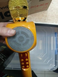 Бездротовий мікрофон з підсвічуванням WSTER WS-1816 для караоке Bluetooth Золото