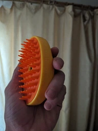 Паровая щетка расческа для вычесывания шерсти котов 3 в 1 Steamy Cat Brush Зеленая фото от покупателей 14