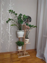 Подставка для цветов и вазонов ясень 103*40*20 cм Натуральный (П4001030200) фото от покупателей 11