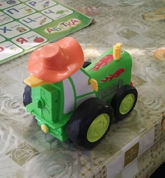 Весёлый Трактор на Радиоуправлении Crazy Jumping Car /На пульте управления /Танцующий Синий Трактор фото от покупателей 3