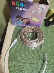 Світлодіодна стрічка зовнішня SMD 5050, 8м, 60 LED на метр, 220В, статичний режим, IP65, Мультиколор