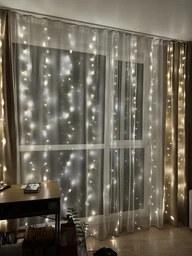 Гірлянда-Завіса Штора 3*3м 300LED USB c Пультом для Прикрас Вікон і Тераси, холодний білий