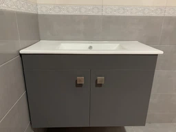 Тумба подвесная RJ Atlas RJFU005-11WH белая 60 см с умывальником Jenor RZJ610 фото от покупателей 5