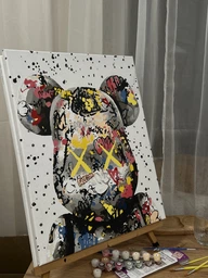 Картина по номерам "Bearbrick" холст на подрамнике 40x50 см RB-0802 фото от покупателей 8