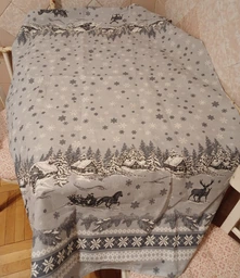 Скатертина новорічна/різдвяна/святкова/зимові мотиви Зима 180*150 см