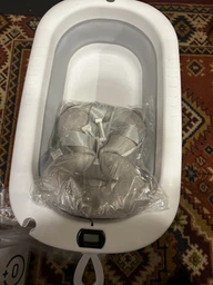Ванночка дитяча складна з матрасиком для для купання, з термометром, та зливом, для новороджених та немовлят від 0 до 2.5р. (ck-1692 grey colombokid) фото від покупців 4