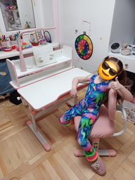 Комплект мебели Evo-Kids BD-24 стол + стул + полка + лампа Blue (BD-24 BL) фото от покупателей 3