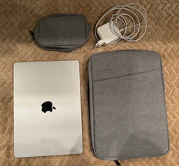 Чехол-сумка с ручкой для Ноутбука Макбука MacBook Air/Pro M1 M2 М3 М4 13.3"/13.6"/14'' с сумочкой для зарядки, мышки и телефона Тёмно-Серый