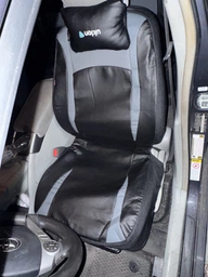 Авточехлы с эко кожы для MITSUBISHI Colt 2004>2012 Pok-ter Desing Leather с серой вставкой фото от покупателей 5