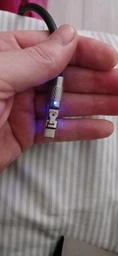 Кабель для быстрой зарядки USB Type-C 120w 6A (150 см) черный, с подсветкой. Поворотный кабель Type-C 180°