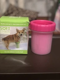 Лапомийка зручна ємність для миття лап тварин Lapomover Soft Gentle середня (гумова, рожева) фото від покупців 1