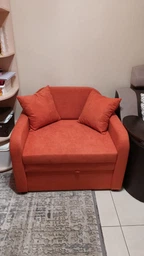 Кресло-диван для детской комнаты Tobi Sho Юниор-0.8 раскладное мягкое рогожка Gold Brown/02, 980х800х800 мм фото от покупателей 4