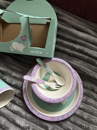 Дитячий бамбуковий посуд Kite Cats з 5 предметів (K22-313-02)