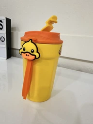 Термокружка 450 мл с крышкой на защелке G. Duck термочашка детский термос кружка чашка Желтая фото от покупателей 2