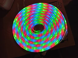 Неоновая лента Color RGB смарт 5 м управления с пульта LED Neon от сети 220 V 12V 3А