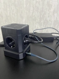 Универсальный сетевой удлинитель RZTK Power Hub Wireless 15W + 3 USB-A + USB-С (PD20W) Black 2 м фото от покупателей 7