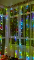 Гирлянда штора роса 3х3 RGB Niki Light роса від юсб роса на пульті завіса 300 LED різнокольорова 16 кольорів