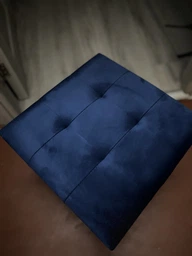 Пуф для хранения MBM HOME велюровый 38х38х38 см Синий (TH-05 BLUE) фото от покупателей 1