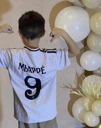 Форма футбольна дитяча Mbappe (Мбапе) 9 Real Madrid 24/25, нар. 24 зріст 130-135см. біла