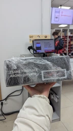 Аромадиффузор увлажнитель воздуха Камин с имитацией пламени с подсветкой RGB и пультом управления черный фото от покупателей 2