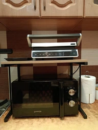 Підставка для мікрохвильовки Kitchen K301 Ferrum-decor 400x550x350 Чорний метал ДСП Сосна Кембра 16 мм (KITCH30108) фото від покупців 19