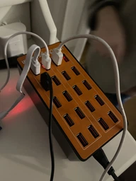 Мультизарядное устройство на 20 USB портов Addap MCS-A5, док-станция, 80W, orange (7379) фото от покупателей 3