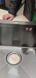 Мойка из нержавеющей стали AQUAMILL 5050 с PVD покрытием черная + смеситель + дозатор + решетка фото от покупателей 18