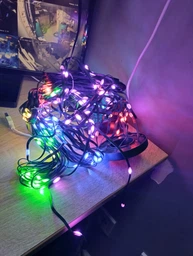 Смарт гірлянда на ялинку з кільцем 2,5 м 250 led управління з телефону пульт USB для дому та вулиці зелений провід фото від покупців 3