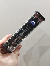 Корпус для PowerBank 8x18650 3A 2хUSB, Micro-USB, Type-C, PD 20W QC3.0 18W Max 22.5W Черный