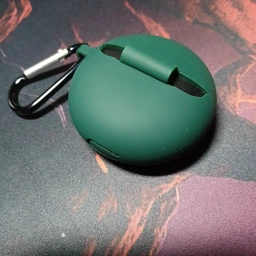 Чехол-накладка DK для Oppo Enco Buds 2 W14 | Silicone Candy Friendly с карабином (016044) (green)