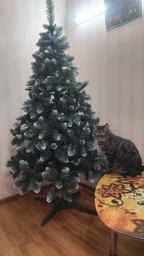 Елка искусственная "Элитная" пышная густая с шишками, 150 см, с подставкой, в коробке