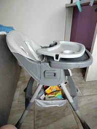 Дитячий складний стільчик для годування на колесах BAMBI M 5722 сидіння екошкіра, Сірий фото від покупців 2