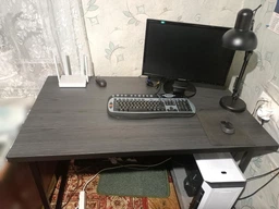 Стіл письмовий Майк Ferrum-decor 75x120x70 Чорний метал ДСП Бетон 32 мм (FRD-106534) фото від покупців 6