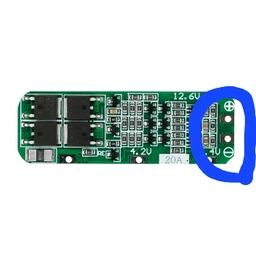BMS контроллер заряда/разряда Li-ion аккумуляторов 3S 20А защита/балансировка (18650)